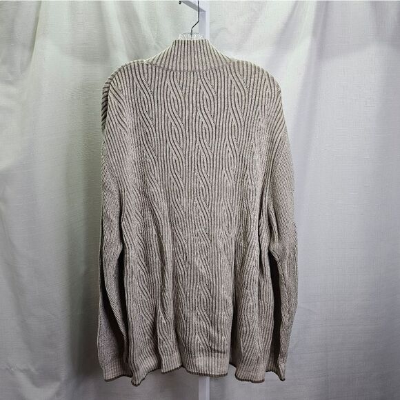 Tommy Bahama Cream Patterned Cotton Quarter Zip Knit Pullover Sweater Size XXL - Picture 9 of 9